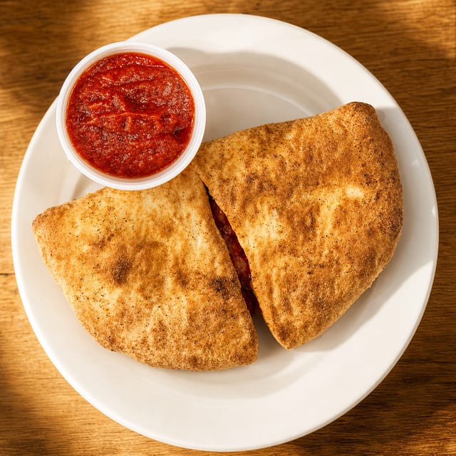 Calzone Jimmy's Deluxe.