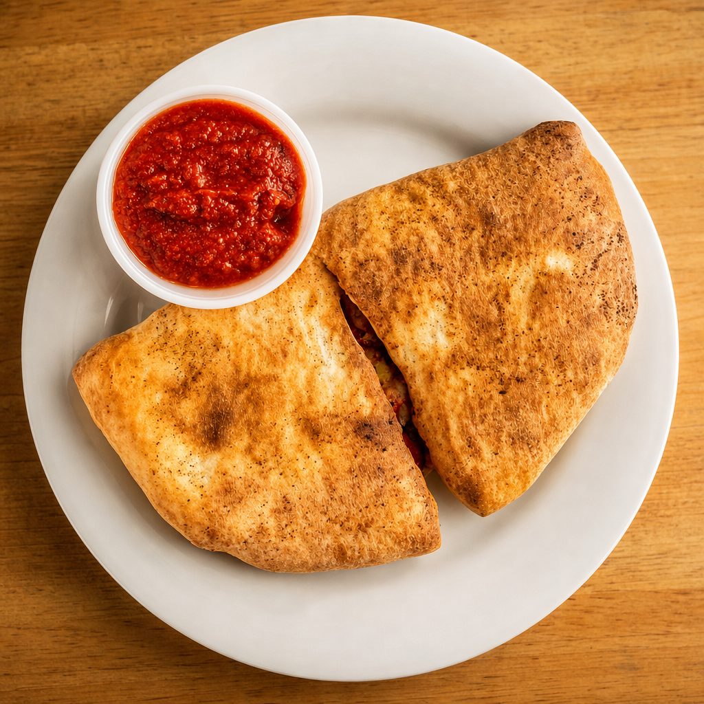 Calzone Jimmy's Super Deluxe.
